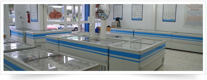 Interior de una tienda de Mariscos Frescomar